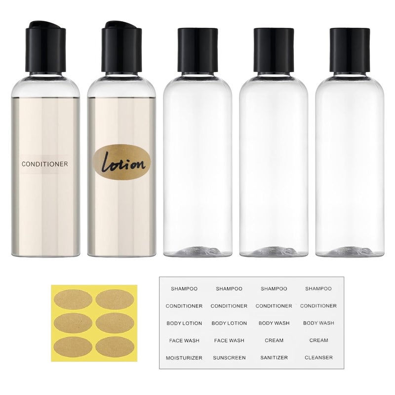 owlyee Travel Bottles for Toiletries 3.4 oz - Travel Size Containers for Shampoo Plastic - Small Empty Lotion Squeeze Bottle for Liquid TSA Approved - Leak Proof Mini Conditioner Refillable Clear 100ml - Image 1